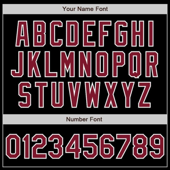 Custom Black Crimson-White Bomber Full-Snap Varsity Letterman Two Tone Jacket