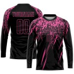 Custom Black Pink Sublimation Soccer Uniform Jersey Custom Black Pink Sublimation Soccer Uniform Jersey