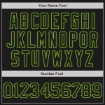 Custom Black Neon Green 3D Pattern Design Abstract Network Authentic Baseball Jersey