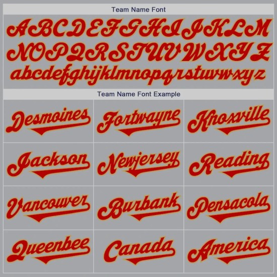 Custom Gray Red-Old Gold Authentic Two Tone Baseball Jersey