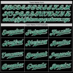 Custom Black Kelly Green-Light Blue Authentic Split Fashion Baseball Jersey Custom Black Kelly Green-Light Blue Authentic Split Fashion Baseball Jersey