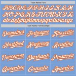 Custom Purple White Light Blue-Orange Authentic Fade Fashion Baseball Jersey Custom Purple White Light Blue-Orange Authentic Fade Fashion Baseball Jersey