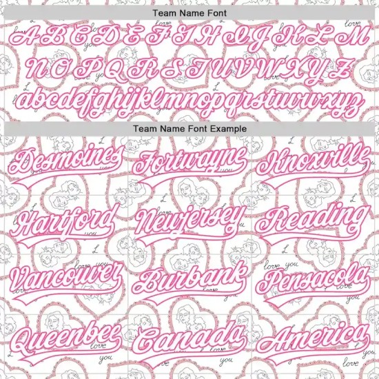 Custom White Pink 3D Pattern Design Mother's Day Love Authentic Baseball Jersey