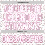 Custom White Pink 3D Pattern Design Mother's Day Love Authentic Baseball Jersey