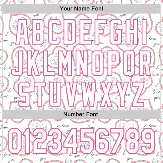 Custom White Pink 3D Pattern Design Mother's Day Love Authentic Baseball Jersey
