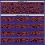 Custom Purple Black-Orange Line Authentic Baseball Jersey