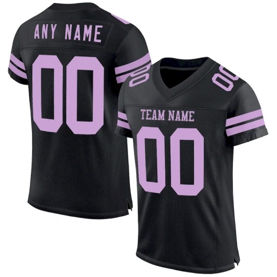 Custom Black Light Purple Mesh Authentic Football Jersey Custom Black Light Purple Mesh Authentic Football Jersey