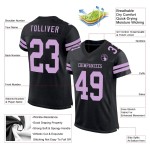 Custom Black Light Purple Mesh Authentic Football Jersey Custom Black Light Purple Mesh Authentic Football Jersey