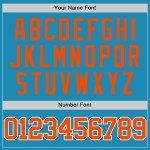 Custom Panther Blue Orange-White Authentic Basketball Jersey