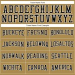 Custom Old Gold Black-White Long Sleeve Performance T-Shirt Custom Old Gold Black-White Long Sleeve Performance T-Shirt