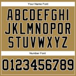 Custom Old Gold Black-White Long Sleeve Performance T-Shirt Custom Old Gold Black-White Long Sleeve Performance T-Shirt