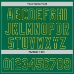 Custom Kelly Green Gold 3D Funny Christmas Authentic Baseball Jersey