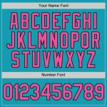 Custom Teal Pink-Black Authentic Throwback Baseball Jersey