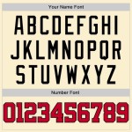 Custom Cream Red-Black Authentic Throwback Basketball Jersey