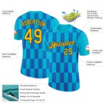 Custom Lakes Blue Gold Thunder Blue-Black 3D Esports Performance T-Shirt Custom Lakes Blue Gold Thunder Blue-Black 3D Esports Performance T-Shirt