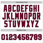 Custom White Maroon-Black Authentic Throwback Basketball Jersey