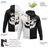 Custom Stitched Black White-Old Gold 3D Pattern Scary Faces Of Halloween Pumpkin Sports Pullover Sweatshirt Salute To Service Hoodie - Image 2