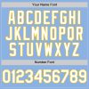 Custom Light Blue White-Yellow 3D Pattern Design Gradient Style Twinkle Star Authentic Baseball Jersey - Image 5