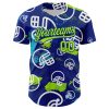 Custom Royal Neon Green-White 3D Pattern Design Football Helmet Authentic Baseball Jersey - Image 2