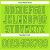 Custom Royal Neon Green-White 3D Pattern Design Football Helmet Authentic Baseball Jersey - Image 5
