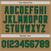 Custom Old Gold Kelly Green-Black 3 Colors Arm Shapes Authentic Baseball Jersey - Image 6