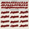 Custom Cream (Black White Pinstripe) Red-Black Authentic Baseball Jersey - Image 4