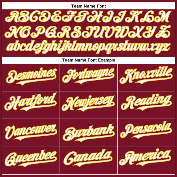 Custom Crimson White-Gold Authentic Baseball Jersey - Image 4