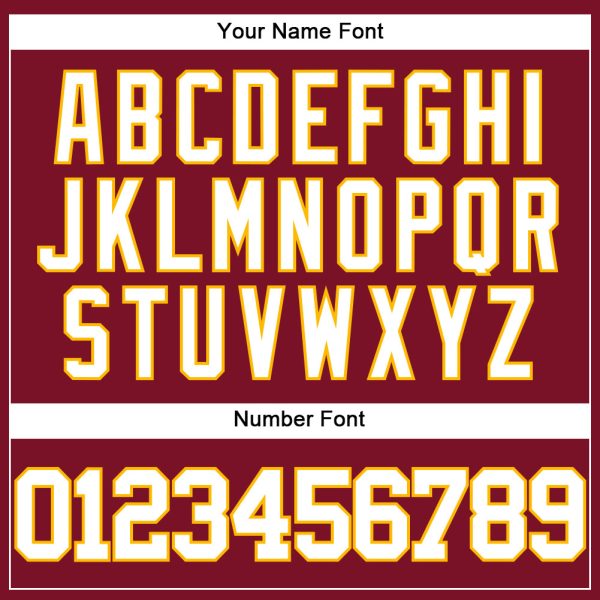 Custom Crimson White-Gold Authentic Baseball Jersey - Image 5