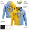 Custom Stitched Light Blue Yellow-Navy Gradient Fashion Sports Pullover Sweatshirt Hoodie - Image 2