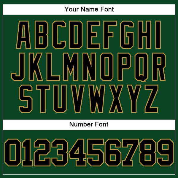 Custom Green Black-Old Gold Mesh Authentic Throwback Baseball Jersey - Image 5