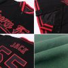 Custom Green White-Red Bomber Full-Snap Varsity Letterman Two Tone Jacket - Image 2
