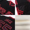 Custom Cream Crimson-Gold Bomber Full-Snap Varsity Letterman Two Tone Jacket - Image 2