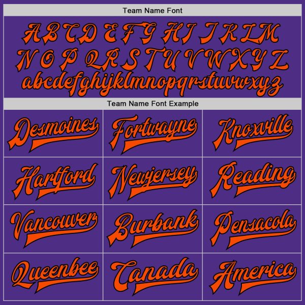 Custom Purple Orange-Black Bomber Full-Snap Varsity Letterman Two Tone Jacket - Image 3