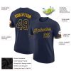 Custom Navy Navy-Gold Performance T-Shirt - Image 2