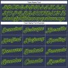 Custom Stitched Navy Neon Green Sports Pullover Sweatshirt Hoodie - Image 4