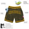 Custom Olive Black-Gold Authentic Throwback Salute To Service Basketball Shorts - Image 2