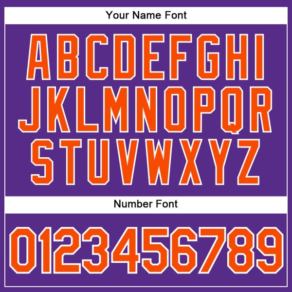 Custom Purple Orange-White Authentic Sleeveless Baseball Jersey - Image 4