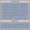Custom Gray Light Blue-Steel Gray Authentic Raglan Sleeves Baseball Jersey - Image 5