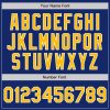 Custom Royal Gold-White Two-Button Unisex Softball Jersey - Image 5