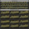 Custom Black Royal Pinstripe Yellow Two-Button Unisex Softball Jersey - Image 4