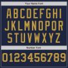 Custom Navy White-Old Gold Pinstripe Authentic Split Fashion Baseball Jersey - Image 5