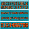 Custom Stitched Teal Orange-Black Football Pullover Sweatshirt Hoodie - Image 3