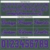 Custom Hunter Green Purple-Gray Authentic Throwback Basketball Shorts - Image 3