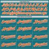 Custom Teal Orange-Gray Authentic Split Fashion Baseball Jersey - Image 5