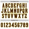Custom White Brown Pinstripe Brown-Gold Authentic Baseball Jersey - Image 4