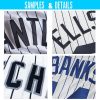 Custom White Brown Pinstripe Brown-Gold Authentic Baseball Jersey - Image 6