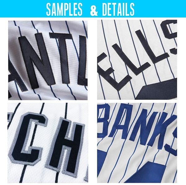 Custom White Brown Pinstripe Brown-Gold Authentic Baseball Jersey - Image 6